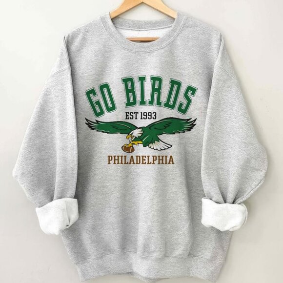 Gildan Tops - Vintage 90s Go Birds Philadelphia Eagles Sweatshirt, Philadelphia football shirt